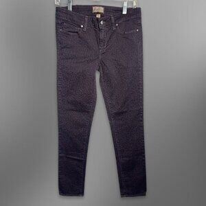 Paige Skinny Jeans Cheetah Print Stretchy Comfortable Fabric Plum Women's 27 NWT